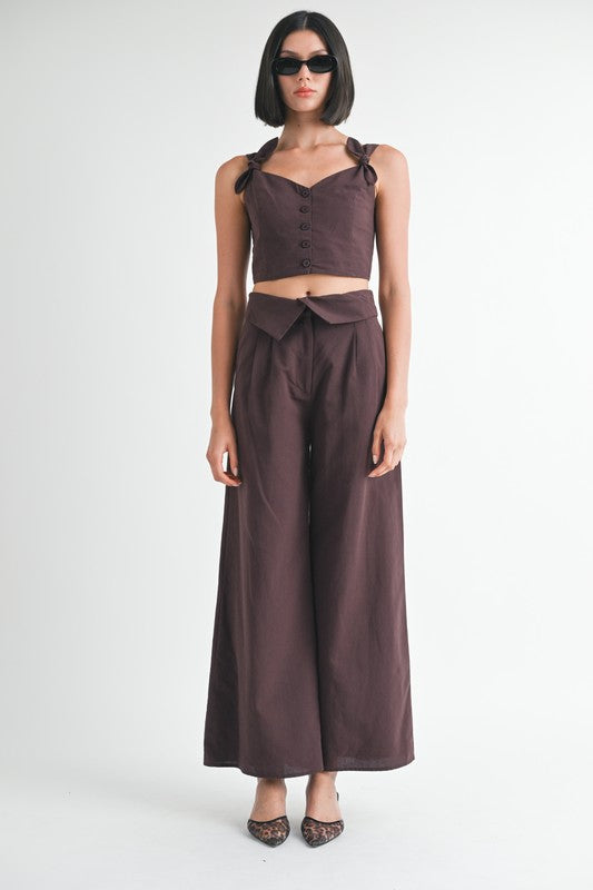 Crop Top With Shoulder Ties - Premium variable from Tooksie - Just $46.99! Shop now at Tooksie