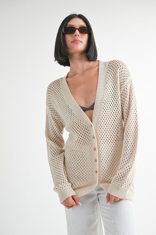 Crochet Cardigan - Premium  from Tooksie - Just $47.99! Shop now at Tooksie