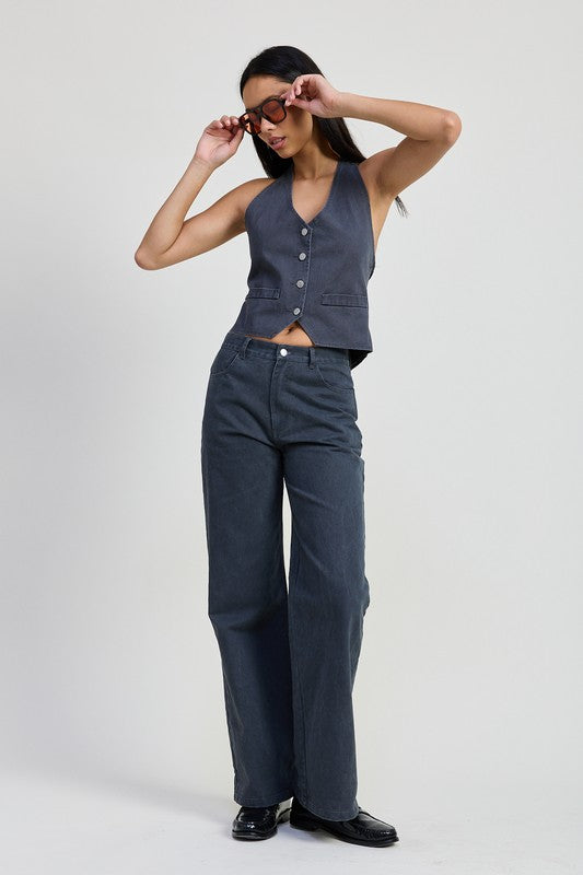 Wide Leg Jeans - Premium variable from Tooksie - Just $67.99! Shop now at Tooksie