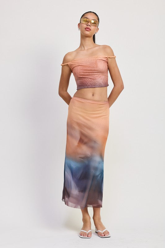 Mesh Midi Skirt - Premium variable from Tooksie - Just $44.99! Shop now at Tooksie