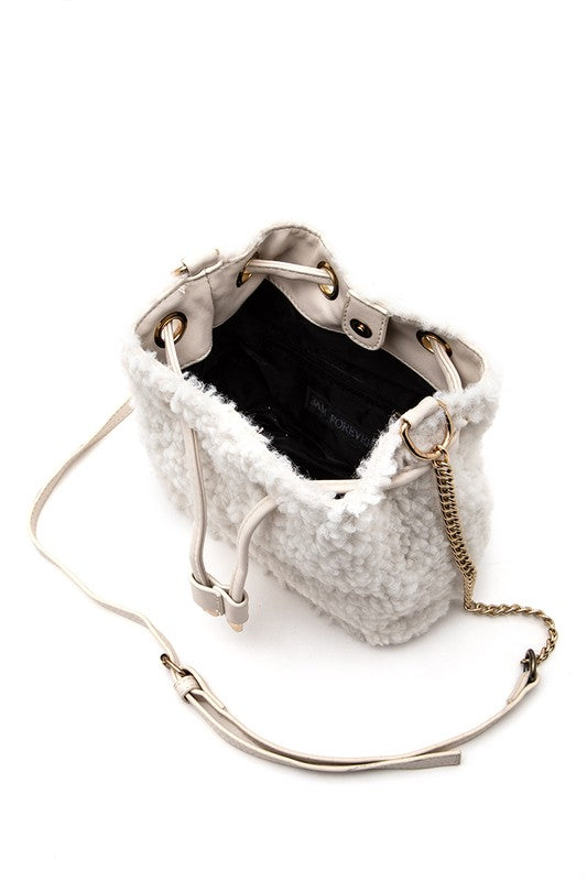 Faux Fur Bucket Bag - Premium variable from Tooksie - Just $36.99! Shop now at Tooksie