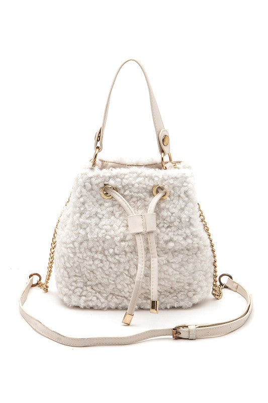 Faux Fur Bucket Bag - Premium variable from Tooksie - Just $36.99! Shop now at Tooksie