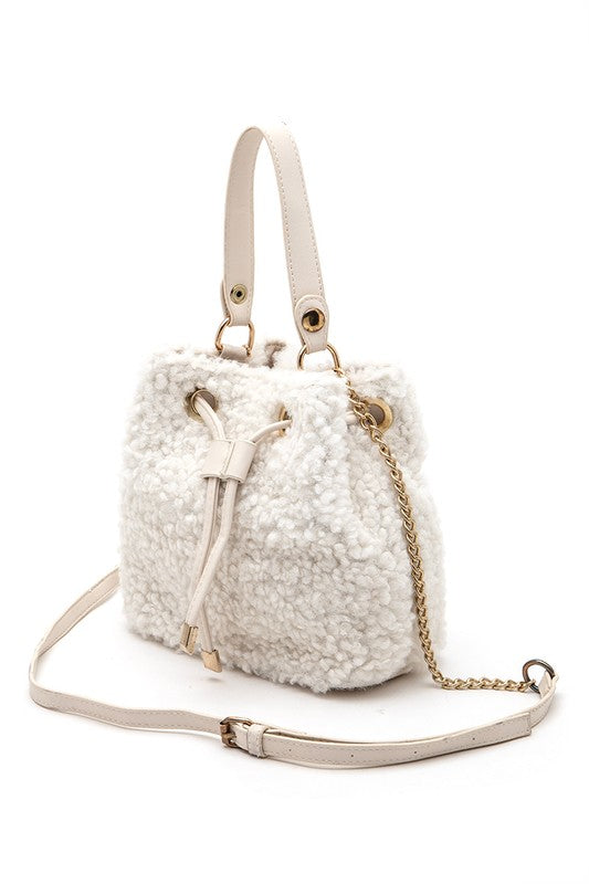 Faux Fur Bucket Bag - Premium variable from Tooksie - Just $36.99! Shop now at Tooksie