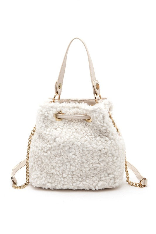 Faux Fur Bucket Bag - Premium variable from Tooksie - Just $36.99! Shop now at Tooksie