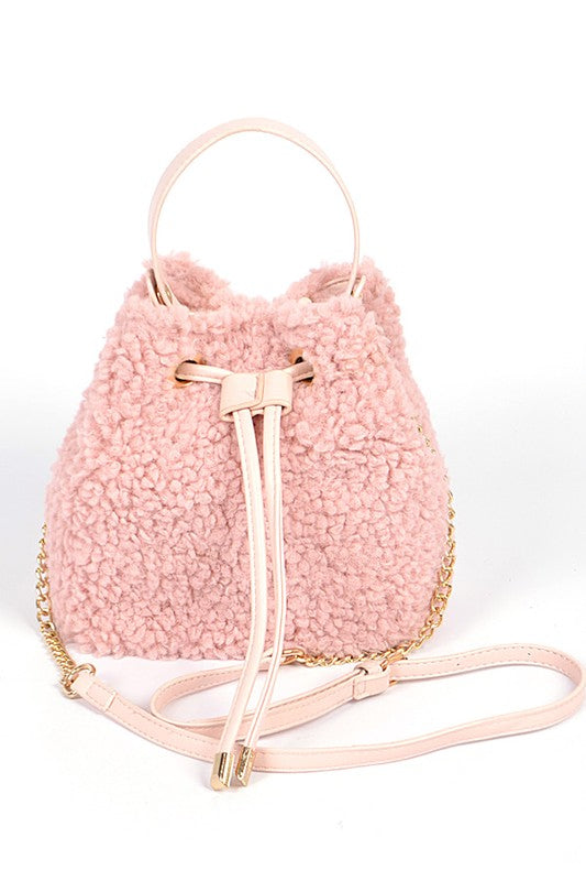 Faux Fur Bucket Bag - Premium variable from Tooksie - Just $36.99! Shop now at Tooksie