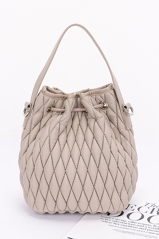 Quilted Bucket Bag - Premium variable from Tooksie - Just $44.99! Shop now at Tooksie