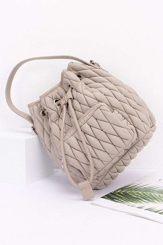 Quilted Bucket Bag - Premium variable from Tooksie - Just $44.99! Shop now at Tooksie