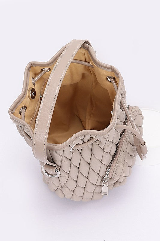 Quilted Bucket Bag - Premium variable from Tooksie - Just $44.99! Shop now at Tooksie