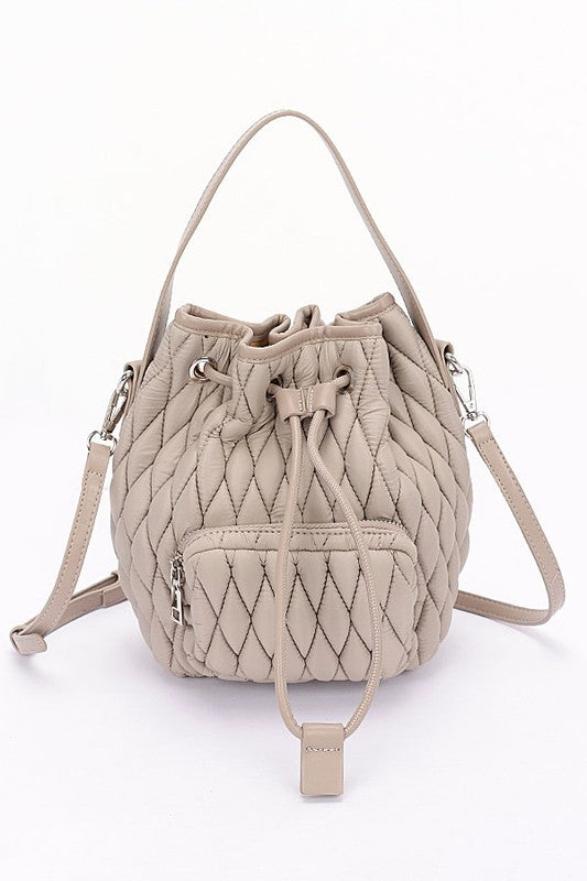 Quilted Bucket Bag - Premium variable from Tooksie - Just $44.99! Shop now at Tooksie