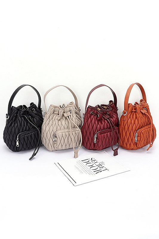 Quilted Bucket Bag - Premium variable from Tooksie - Just $44.99! Shop now at Tooksie