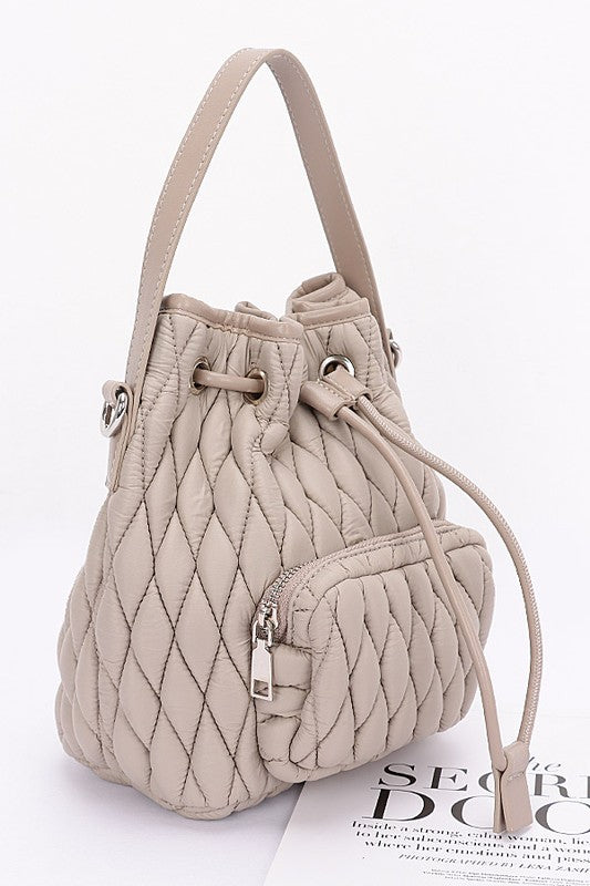 Quilted Bucket Bag - Premium variable from Tooksie - Just $44.99! Shop now at Tooksie