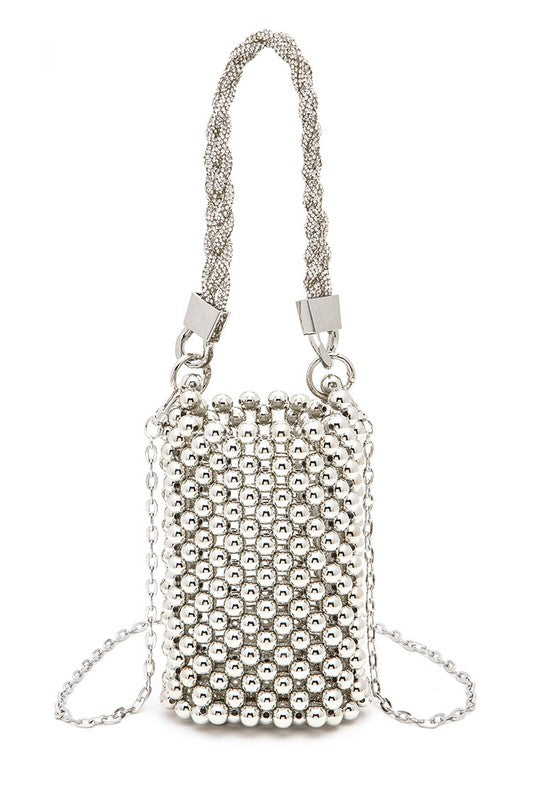 Beaded Handbag With Braided Handle - Premium variable from Tooksie - Just $45.99! Shop now at Tooksie