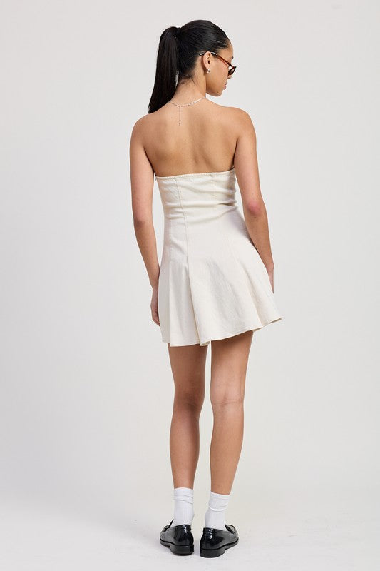 Strapless Mini Ruffle Dress - Premium variable from Tooksie - Just $62.99! Shop now at Tooksie