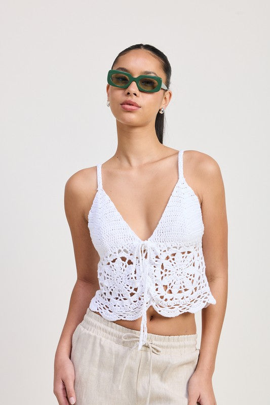 Crochet Lace Top- Premium  from Tooksie - Just $45.99! Shop now at Tooksie