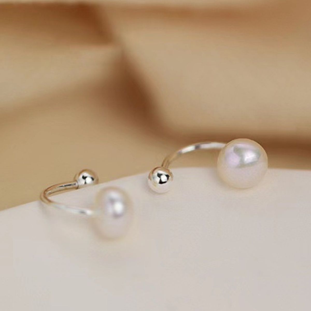 Sterling Silver Pearl Stud Earrings - Premium variable from Tooksie - Just $20.99! Shop now at Tooksie