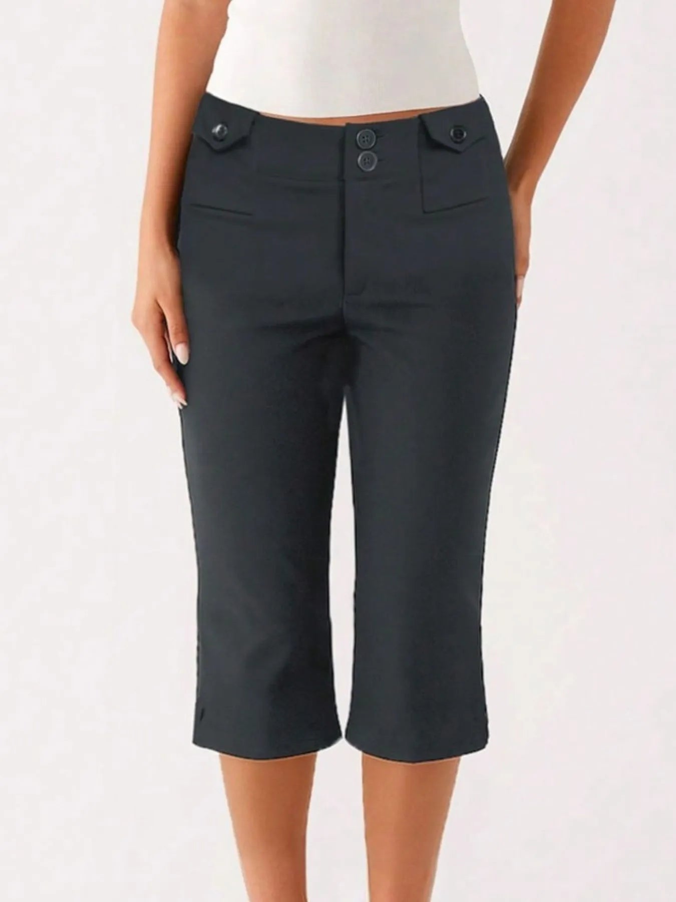 High-Waisted Capri Pants - Premium variable from Tooksie - Just $28.99! Shop now at Tooksie