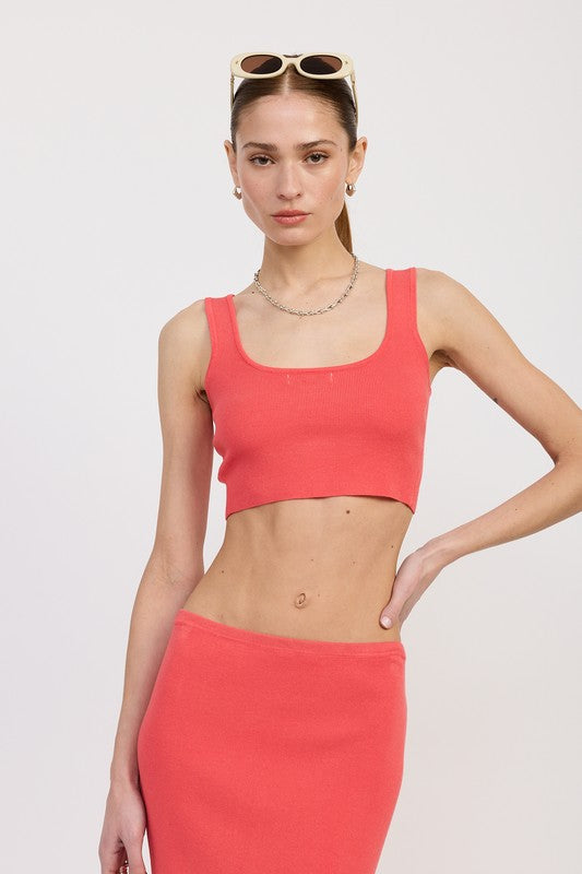 Sleeveless Cropped Top With Back Twist - Premium  from Tooksie - Just $42.99! Shop now at Tooksie