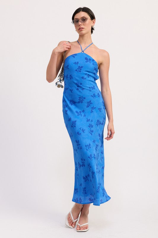 Crossback Halterneck Maxi Dress - Premium variable from Tooksie - Just $76.99! Shop now at Tooksie