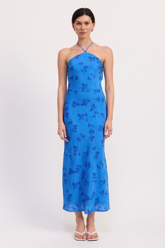 Crossback Halterneck Maxi Dress - Premium variable from Tooksie - Just $76.99! Shop now at Tooksie