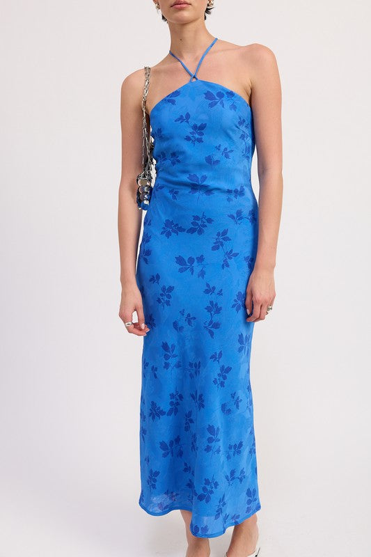 Crossback Halterneck Maxi Dress - Premium variable from Tooksie - Just $76.99! Shop now at Tooksie