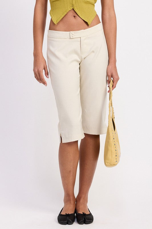 Tailored Mid Rise Capri Pants - Premium variable from Tooksie - Just $54.99! Shop now at Tooksie