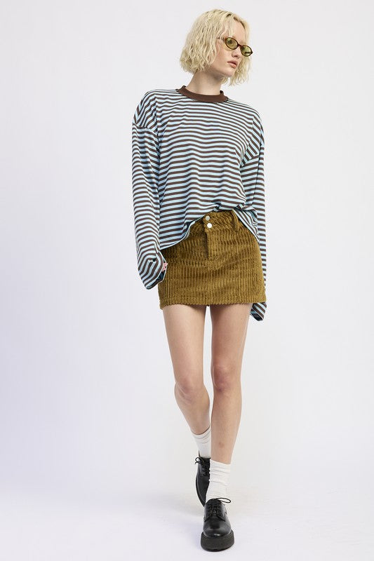 Curduroy Mini Skirt - Premium variable from Tooksie - Just $52.99! Shop now at Tooksie