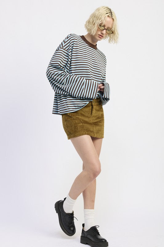 Curduroy Mini Skirt - Premium variable from Tooksie - Just $52.99! Shop now at Tooksie