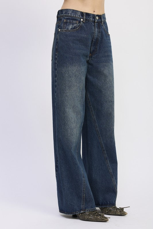 Wide Leg Jeans - Premium variable from Tooksie - Just $80.99! Shop now at Tooksie