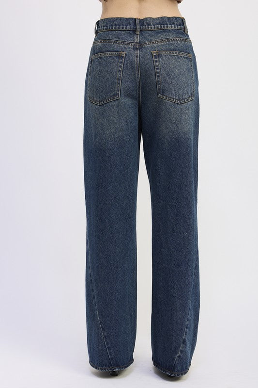 Wide Leg Jeans - Premium variable from Tooksie - Just $80.99! Shop now at Tooksie