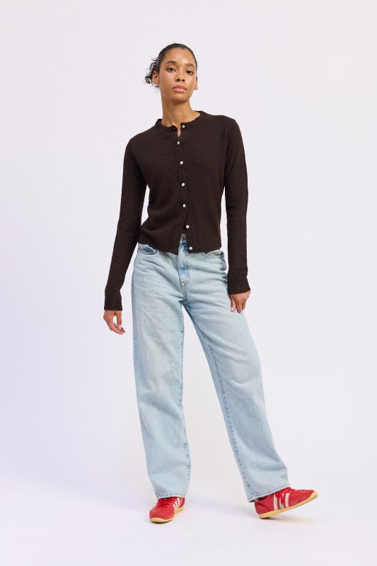 Fitted Button Up Cardigan - Premium variable from Tooksie - Just $48.99! Shop now at Tooksie