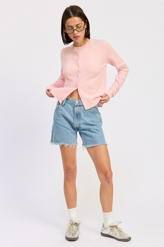 Fitted Button Up Cardigan - Premium variable from Tooksie - Just $48.99! Shop now at Tooksie