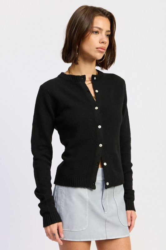 Fitted Button Up Cardigan - Premium variable from Tooksie - Just $48.99! Shop now at Tooksie