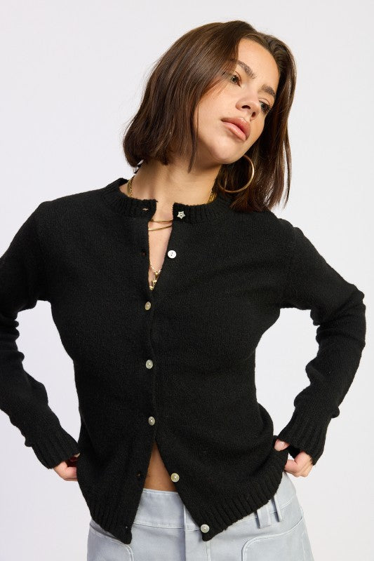 Fitted Button Up Cardigan - Premium variable from Tooksie - Just $48.99! Shop now at Tooksie