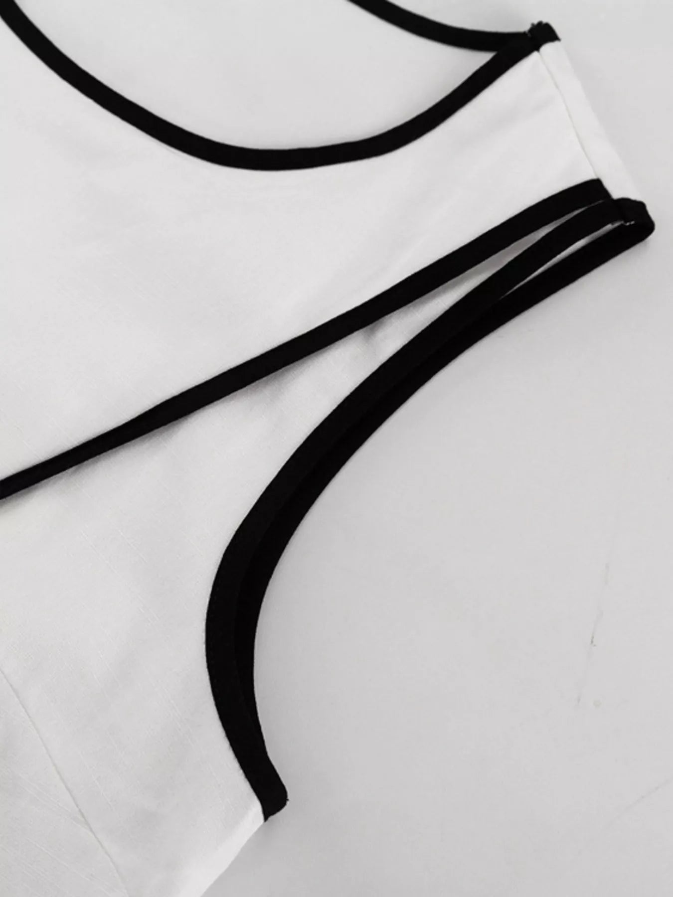 Contrast Trim Sleeveless Top and Wide-Leg Trouser Set - Premium variable from Tooksie - Just $76.99! Shop now at Tooksie