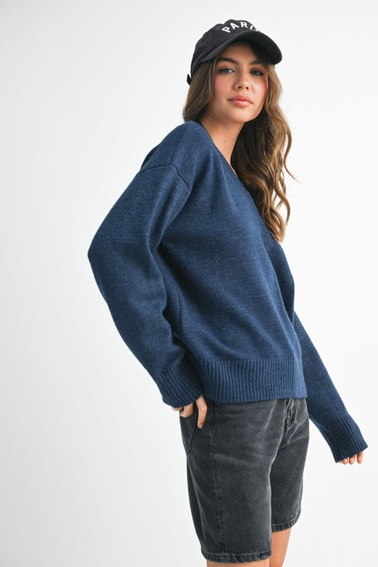 Oversized V-Neck Sweater - Premium variable from Tooksie - Just $59.99! Shop now at Tooksie