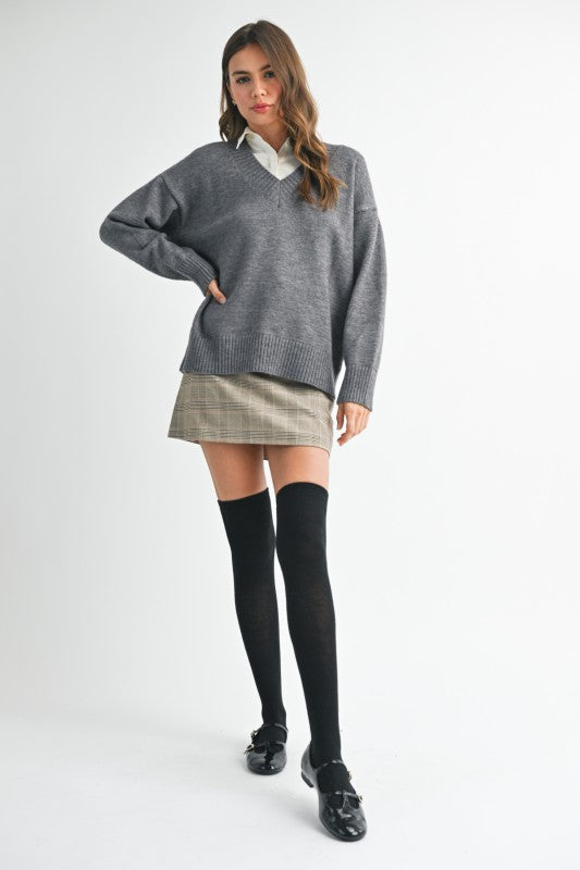 Oversized V-Neck Sweater - Premium variable from Tooksie - Just $59.99! Shop now at Tooksie
