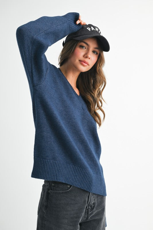 Oversized V-Neck Sweater - Premium variable from Tooksie - Just $59.99! Shop now at Tooksie