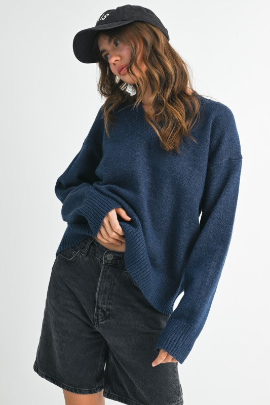 Oversized V-Neck Sweater - Premium variable from Tooksie - Just $59.99! Shop now at Tooksie