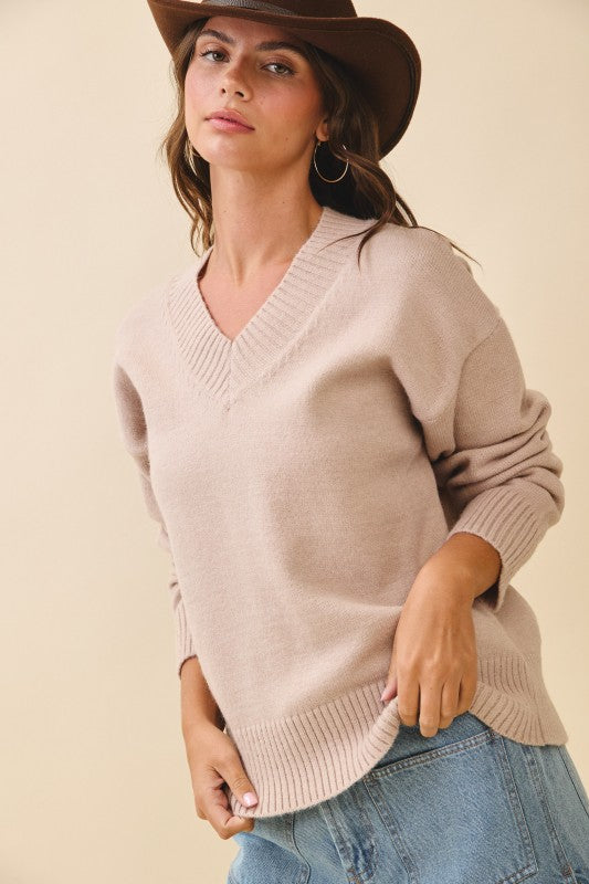 Oversized V-Neck Sweater - Premium variable from Tooksie - Just $59.99! Shop now at Tooksie