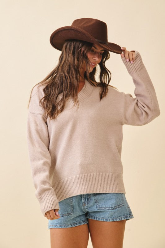 Oversized V-Neck Sweater - Premium variable from Tooksie - Just $59.99! Shop now at Tooksie
