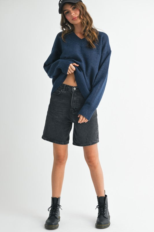 Oversized V-Neck Sweater - Premium variable from Tooksie - Just $59.99! Shop now at Tooksie