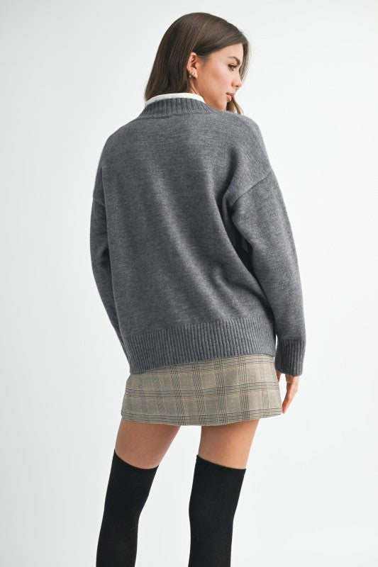 Oversized V-Neck Sweater - Premium variable from Tooksie - Just $59.99! Shop now at Tooksie