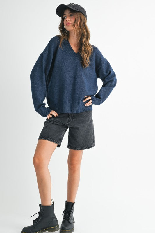 Oversized V-Neck Sweater - Premium variable from Tooksie - Just $59.99! Shop now at Tooksie