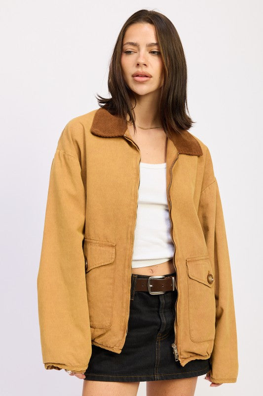 Relaxed Barn Jacket - Premium variable from Tooksie - Just $83.99! Shop now at Tooksie