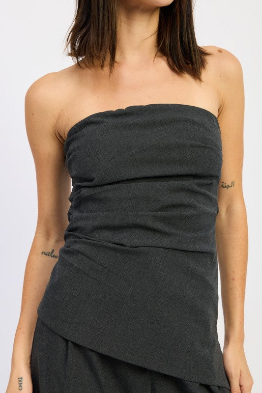 Asymmetrical Bustier. Tube Top - Premium variable from Tooksie - Just $50.99! Shop now at Tooksie