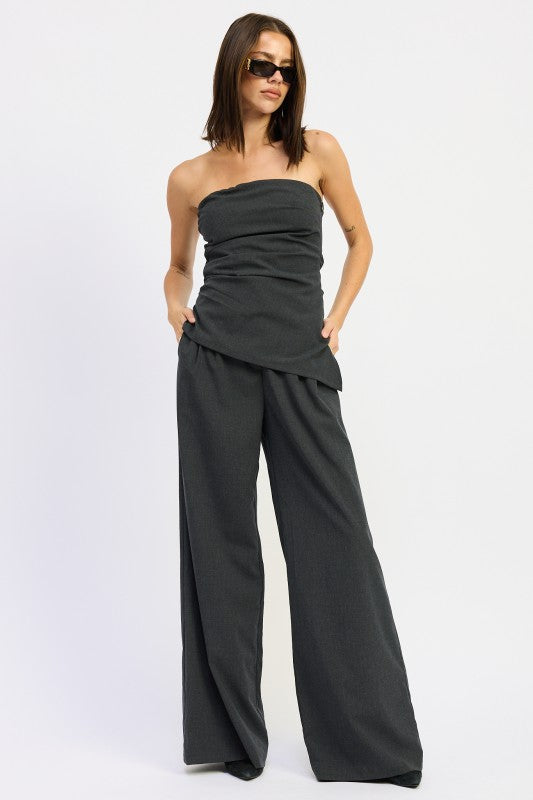 Asymmetrical Bustier. Tube Top - Premium variable from Tooksie - Just $50.99! Shop now at Tooksie