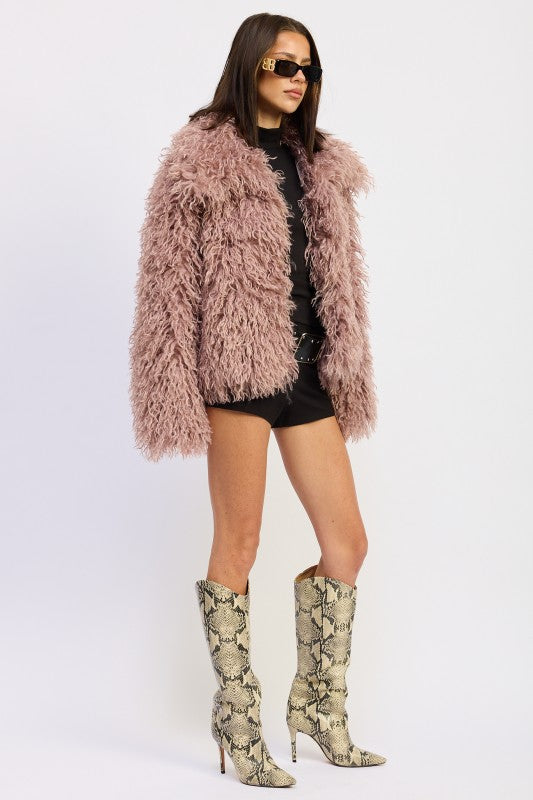Shaggy Faux Fur Jacket - Premium variable from Tooksie - Just $124.99! Shop now at Tooksie