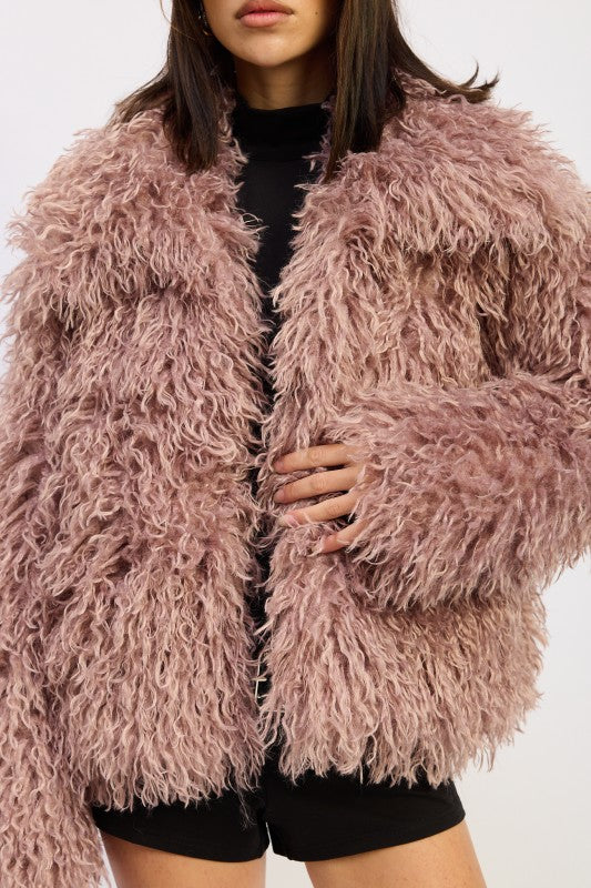 Shaggy Faux Fur Jacket - Premium variable from Tooksie - Just $124.99! Shop now at Tooksie