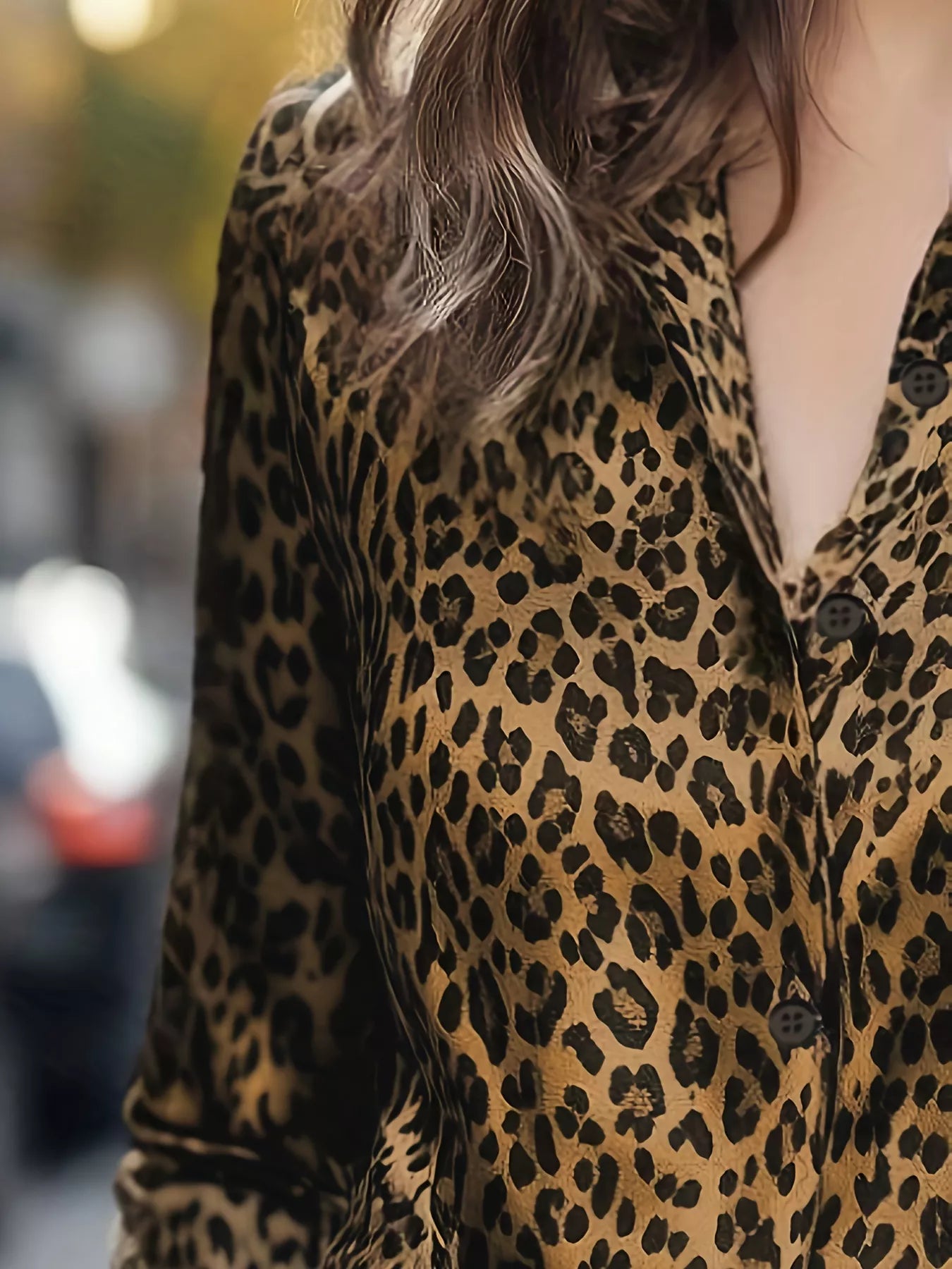Leopard Button Up Long Sleeve Shirt - Premium variable from Tooksie - Just $35.99! Shop now at Tooksie