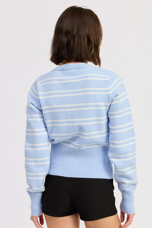 Button Down Striped Cardigan - Premium variable from Tooksie - Just $55.99! Shop now at Tooksie